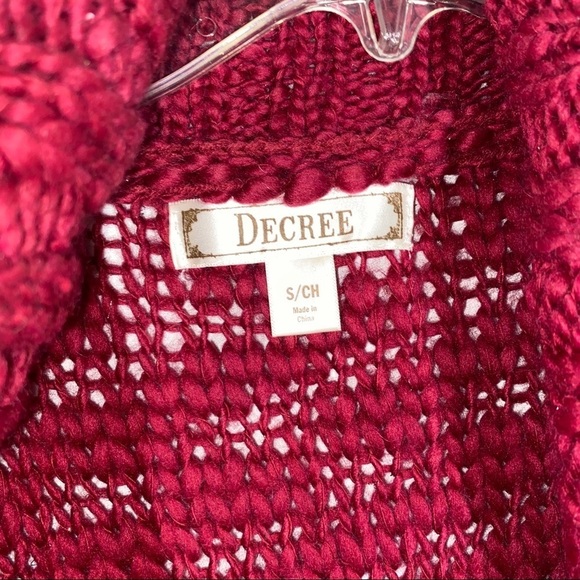 Decree Drape Front Cardigan Size Small - Picture 2 of 5